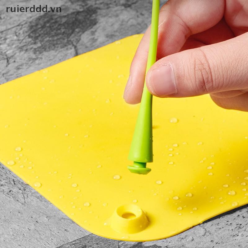 # Ruierdd # Plugs Small Grass Sprouts Sewer Bean Sprouts Shape Deodorant Mat Silicone Anti-insect Chống mùi Sàn thoát nước Bồn tắm nhà bếp.