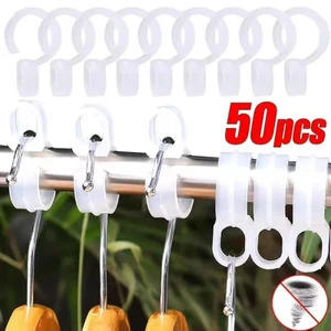 Móc chống gió trong suốt - Giá phơi quần áo Kẹp cố định - Nhà bếp Phòng tắm Móc treo áo Đồ dùng lưu trữ