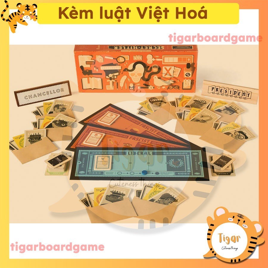 [Luật Việt] Boardgame Secret Htler truy tìm kẻ thù game ẩn vai Tigar 6590