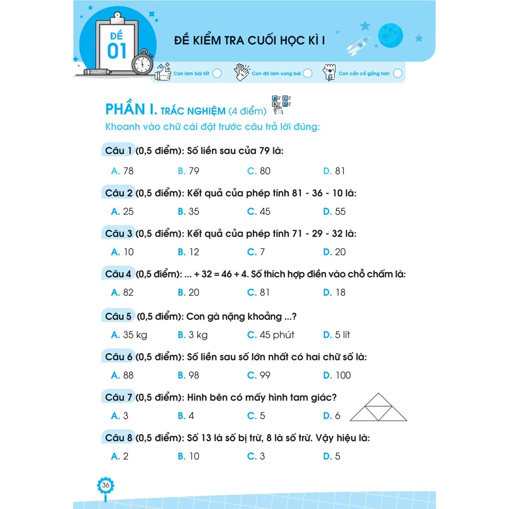 Sách - Đề Ôn Luyện Và Tự Kiểm Tra - Toán/Tiếng Việt - Lớp 2 - Tập 1-2 (Trọn Bộ)