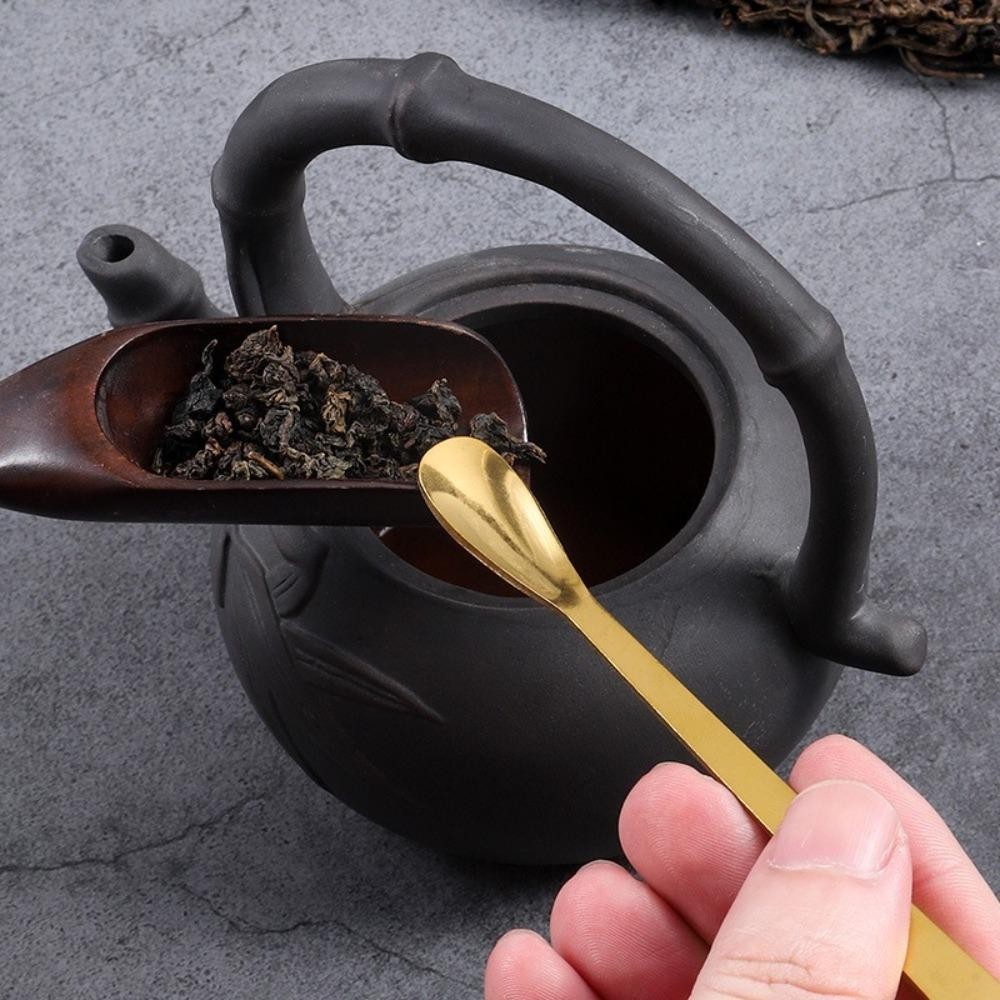 Que trà DAYBREAK, Thìa Matcha bằng thép không gỉ truyền thống, Muỗng trà lá Nhật Bản Dụng cụ nhà bếp
