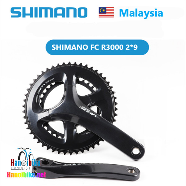 Pédalier Shimano Sora R3000 50/34 2x9V VAN RYSEL | Decathlon