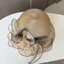 Mya Nữ Bowler Mũ Fascinator Bãi Biển Mùa Hè Organza Mũ Hoa Rộng Viền