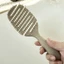 Bàn chải tóc có lỗ thông hơi có thể phân hủy MONOSTYLE, Bàn chải gỡ rối massage da đầu thẳng, Dụng cụ làm tóc DIY Tạo kiểu tóc kép Lược massage da đầu ABS cho tóc khô ướt