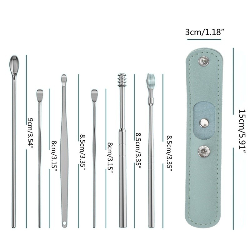 (COMBO 10 BỘ) BỘ LẤY RÁY TAI THÉP KHÔNG GỈ, DỤNG CỤ CHĂM SÓC TAI 6 MÓN, CHẤT LIỆU BỀN ĐẸP, Tiện Lợi Cho Cá Nhân