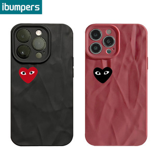 ibumpers Ốp lưng Iphone đơn giản Hàn quốc CDG hình trái tim couple Ốp điện thoại Mỏng Silicone Mềm Chống bẩn Chống Sốc Cho Iphone 15 14 12 13 11 Pro Max IP 7 8 Plus Iphon X XS XR Xs Max