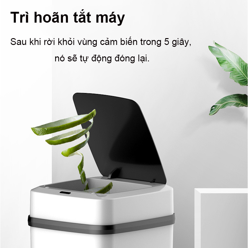 【13L】Thùng Rác Thông Minh Cảm ứng tự động Điện Thùng Rác-Có thể được sử dụng trong phòng ngủ, phòng tắm, nhà bếp
