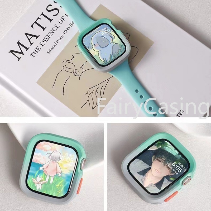 2024 Mới Ốp Lưng Silicon Mềm S11 Dành Cho Apple Watch 9 8 7 6 SE 5 Sport Chống Rơi Dành Cho iwatch 49mm 41mm 40mm 44mm 45mm Phụ Kiện Vỏ Bảo Vệ