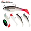 Mồi câu cá mềm đầu Jig có khóa kéo trước T Tail Swimbaits cho Bass Fishing Shad hoặc Tadpole Mồi câu cá cao cấp với Spinner Mồi câu cá cao cấp cho nước ngọt nước mặn