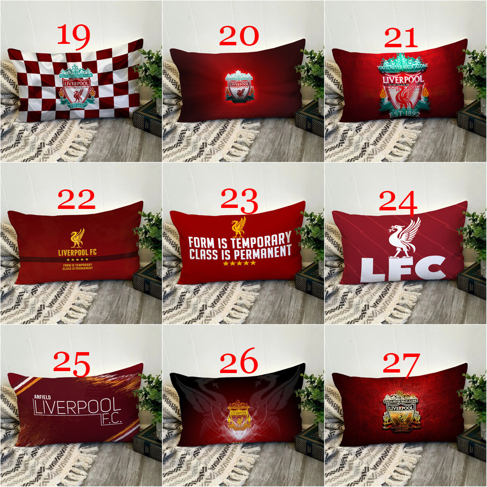 Logo Liverpool FC Vỏ Gối Hình Chữ Nhật In Hình Một Mặt Đệm Polyester Trang Trí Nhà Cửa Món Quà Tốt Nhất (Không Có Lõi)