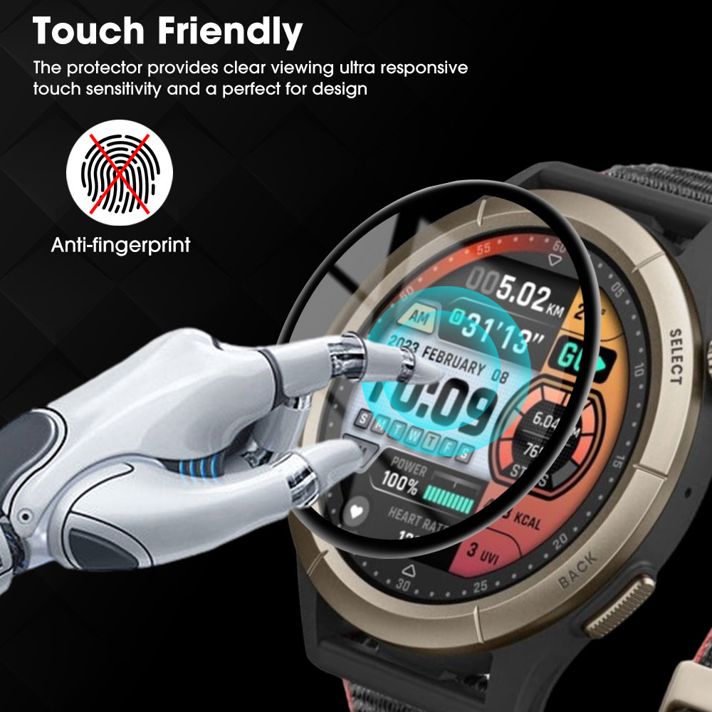 Garmin DescentG1 DescentG1Solar HD cong viền đen Kính cường lực cho Garmin Descent G1 Solar nti Scratch Watch Ốp lưng bảo vệ màn hình