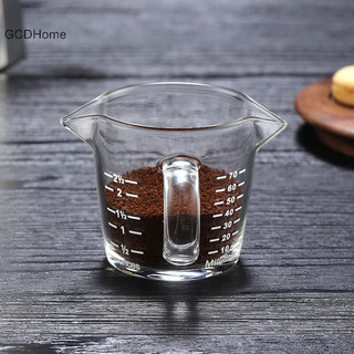 Gcdhome 70 / 150ML Chiều Rộng Cốc Sữa Thủy Tinh Có Cân Chịu Nhiệt Ly Đo Jigger Cho Cà Phê Espresso Hai Miệng Ounce Cup HOT