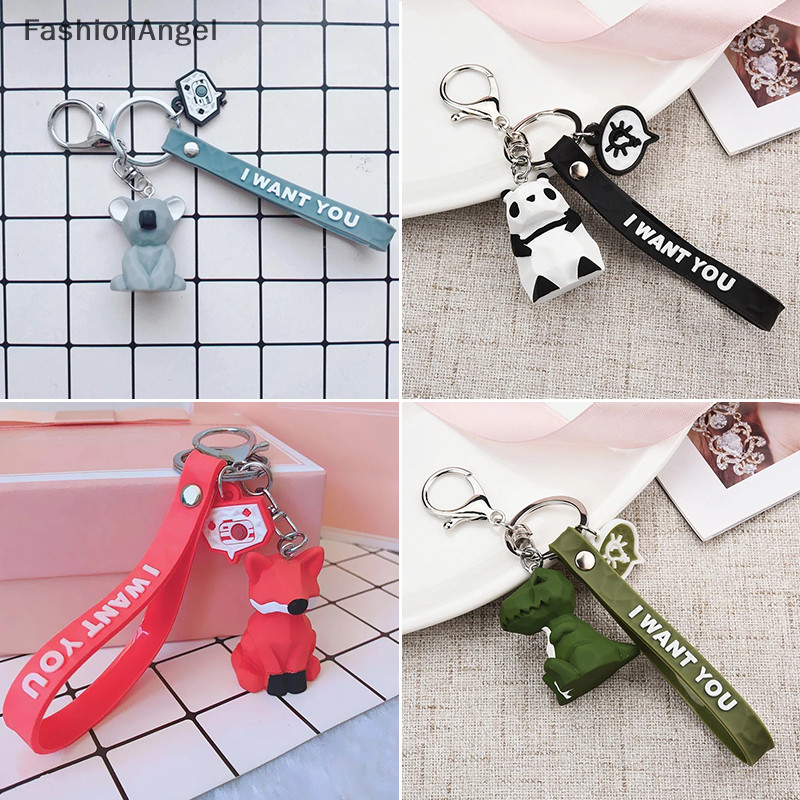FashionAngel Stereo Móc Khóa Móc Khóa Gấu Trúc Koala Móc Khóa Túi Điện Thoại Mặt Dây Chuyền Vui Nhộn TH