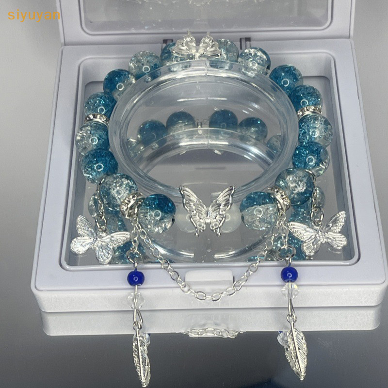 Siyuyan Thời Trang Phong Cách Trung Hoa Dép Vòng Tay Nữ Cô Gái Đa Năng Ngọt Đính Hạt Vòng Tay Bạn Gái Phụ Kiện Quà Tặng VN