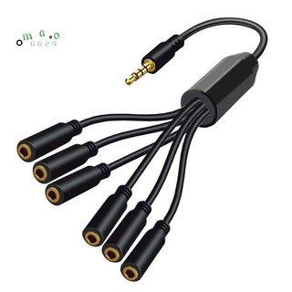 💖Cáp chia tai nghe 3,5 mm 3,5 mm 1 / 8 Inch 4 lỗ TRRS Nam Cáp Aux Tai nghe Mic Bộ chuyển đổi âm thanh