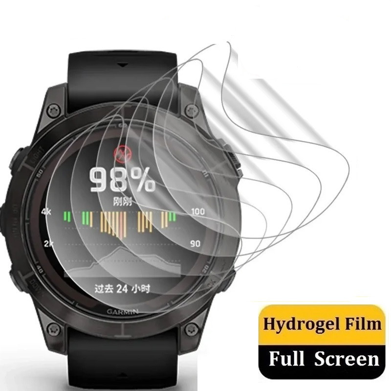 Garmin Fenix6 Fenix7 Fenix7S Fenix7X 3 Chiếc 700D HD Trong Suốt Mềm Hydrogel Cho Garmin Fenix 7 7s 7x 6 Pro Sapphire Chống Vân Tay Chống Trầy Xước Đồng Hồ Bảo Vệ Màn Hình