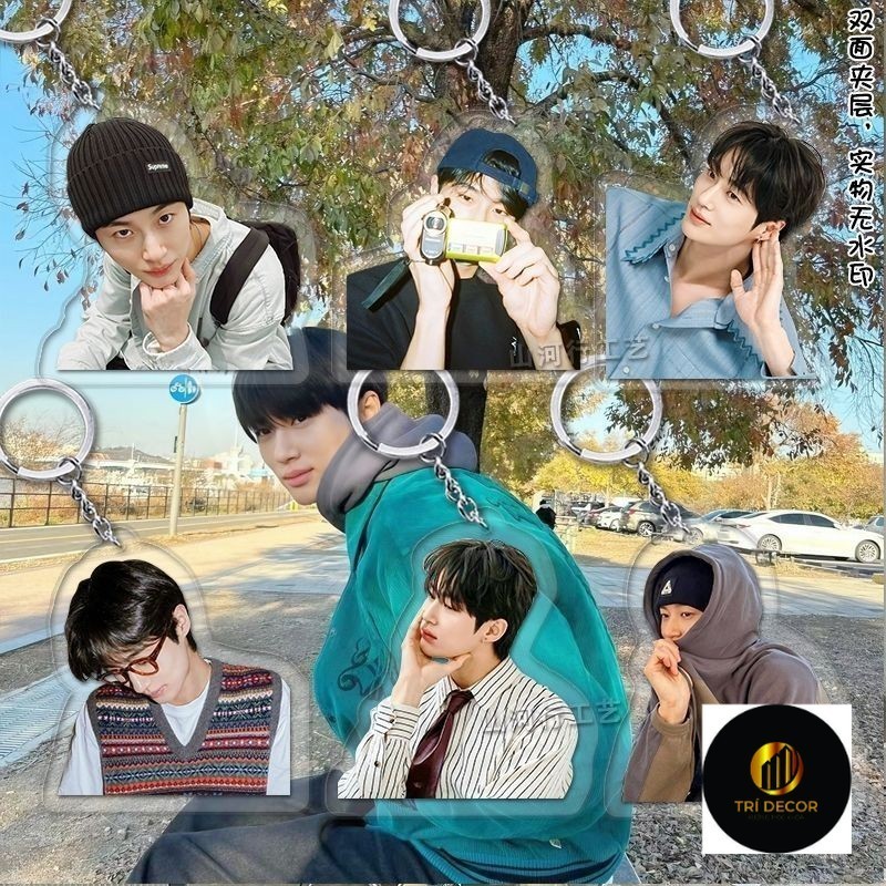 Móc khóa BYEON WOO SEOK KIM HYE YOON LOVELY RUNNER mica acrylic in hình idol diễn viên hàn quốc