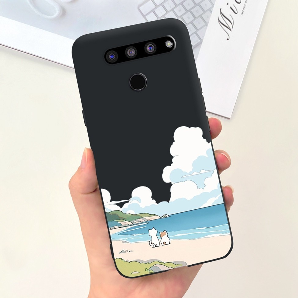 Ốp lưng LG V50 ThinQ 5G LM-V500EM Thẩm Mỹ Mèo Gấu Trúc Dễ Thương Sơn Vỏ Silicon Mềm LG V50 ThinQ Ốp Lưng Điện Thoại