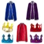 WEETW Halloween King Cape, Áo Khoác Trang Phục Halloween Ngộ nghĩnh Đạo Cụ Cosplay, Tiệc Cosplay Thời Trang Hoàng Tử Thực Tế Thái Trẻ Em