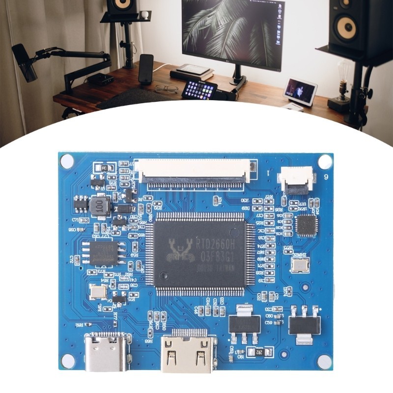 Redbaiaa1 Loại C 5V LCD Bảng điều khiển màn hình cảm ứng Màn hình hiển thị Mô-đun tấm 40Pin LVDS 1024X600