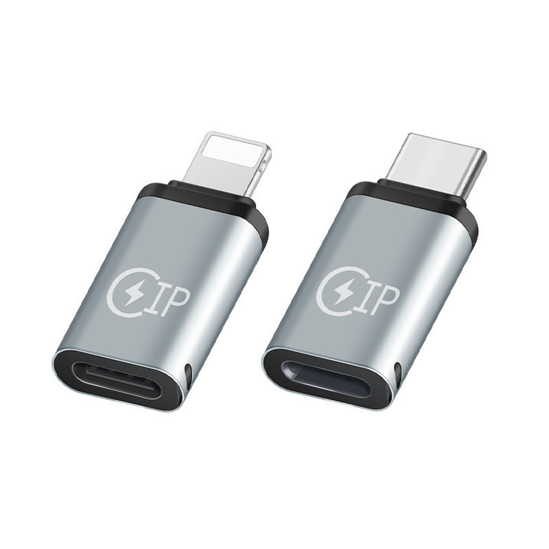 Type-C Female to Lighting Male, Bộ chuyển đổi chiếu sáng sang USB-C, Hỗ trợ sạc 5V 2.1A và truyền dữ liệu 480Mbps, Dành cho Apple 15 Pro Max Plus / 14 / 13 / 12