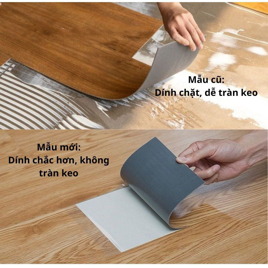 [FREESHIP] - Miếng nhựa lót sàn giả vân gỗ sang trọng, có keo sẵn dễ dán, giá rẻ