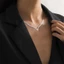 Dây chuyền rắn MERIGGIARE, Dây chuyền xương đòn bằng đồng nhẹ, Dây chuyền rắn mịn hình chữ V dành cho nữ