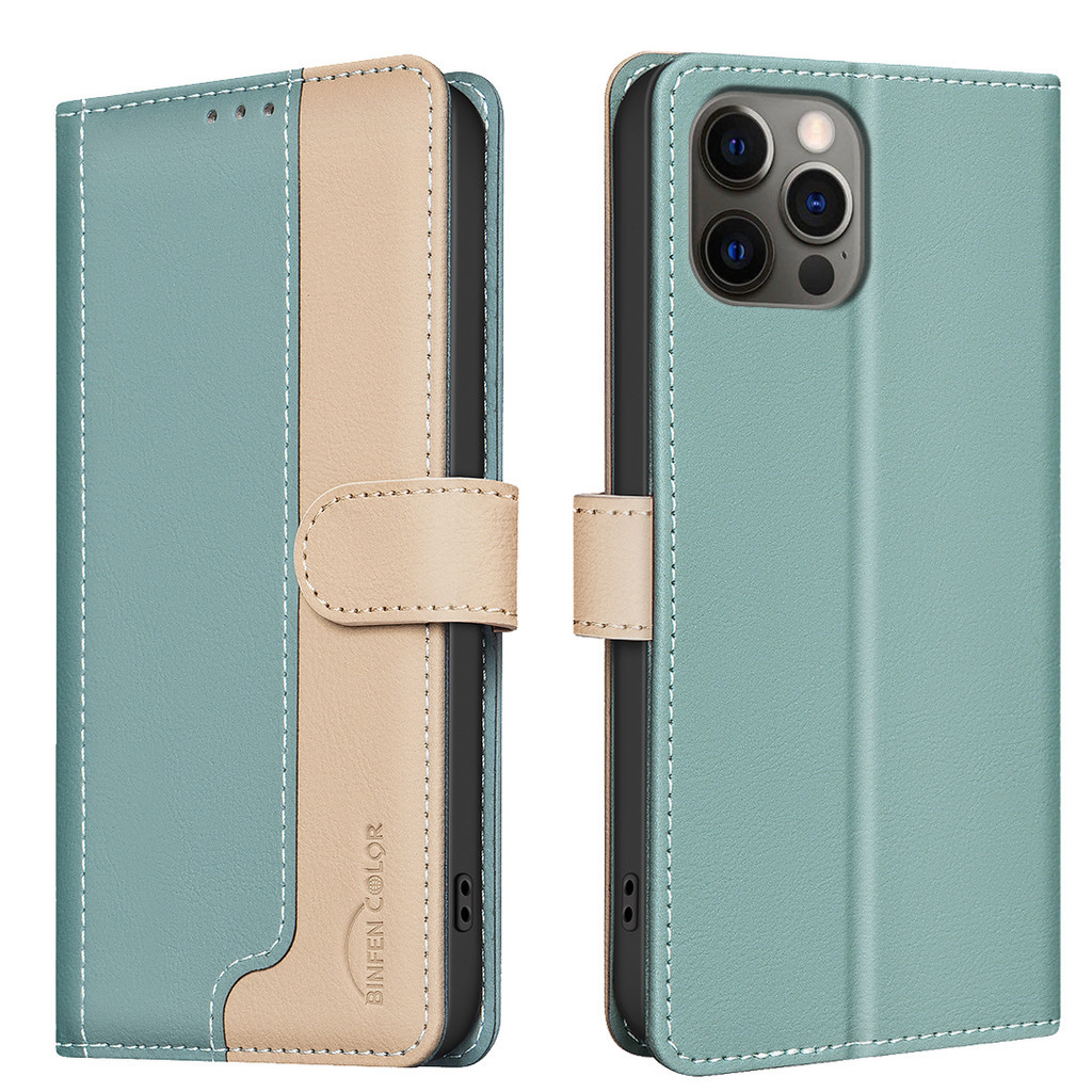Dành Cho iPhone 16e 16 15 14 Plus 13 12 11 Pro Max XR Màu Ghép Da PU Flip Cover Ví Từ Tính Có Khe Cắm Thẻ Giá Đỡ TPU Mềm Ốp Lưng Điện Thoại Di Động