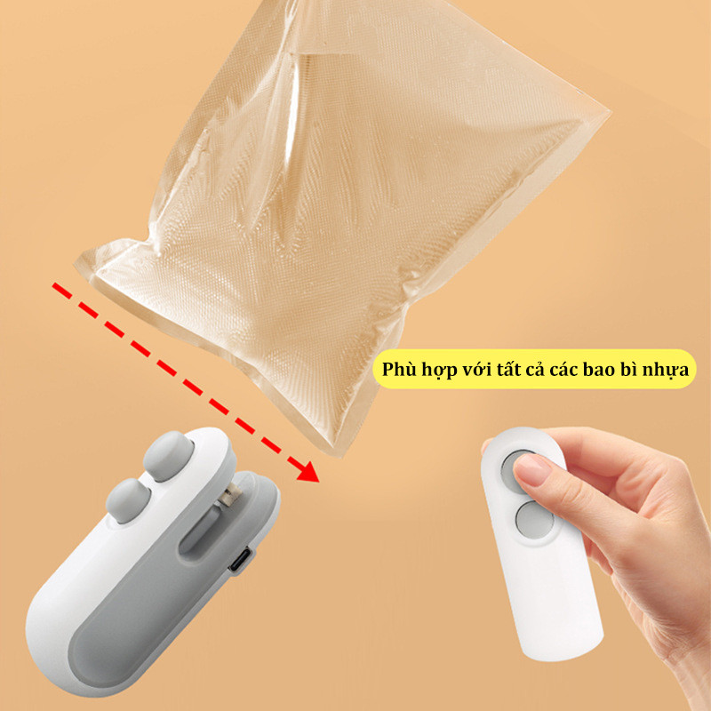 Máy Hàn Miệng Túi Nhựa Mini Máy Bịt Kín Có Thể Sạc Lại Di Động Sử Dụng Tại Nhà Đa Năng