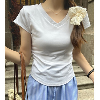 Áo Kiểu Croptop Dáng Lỡ Cổ Tim Rúm Eo nữ