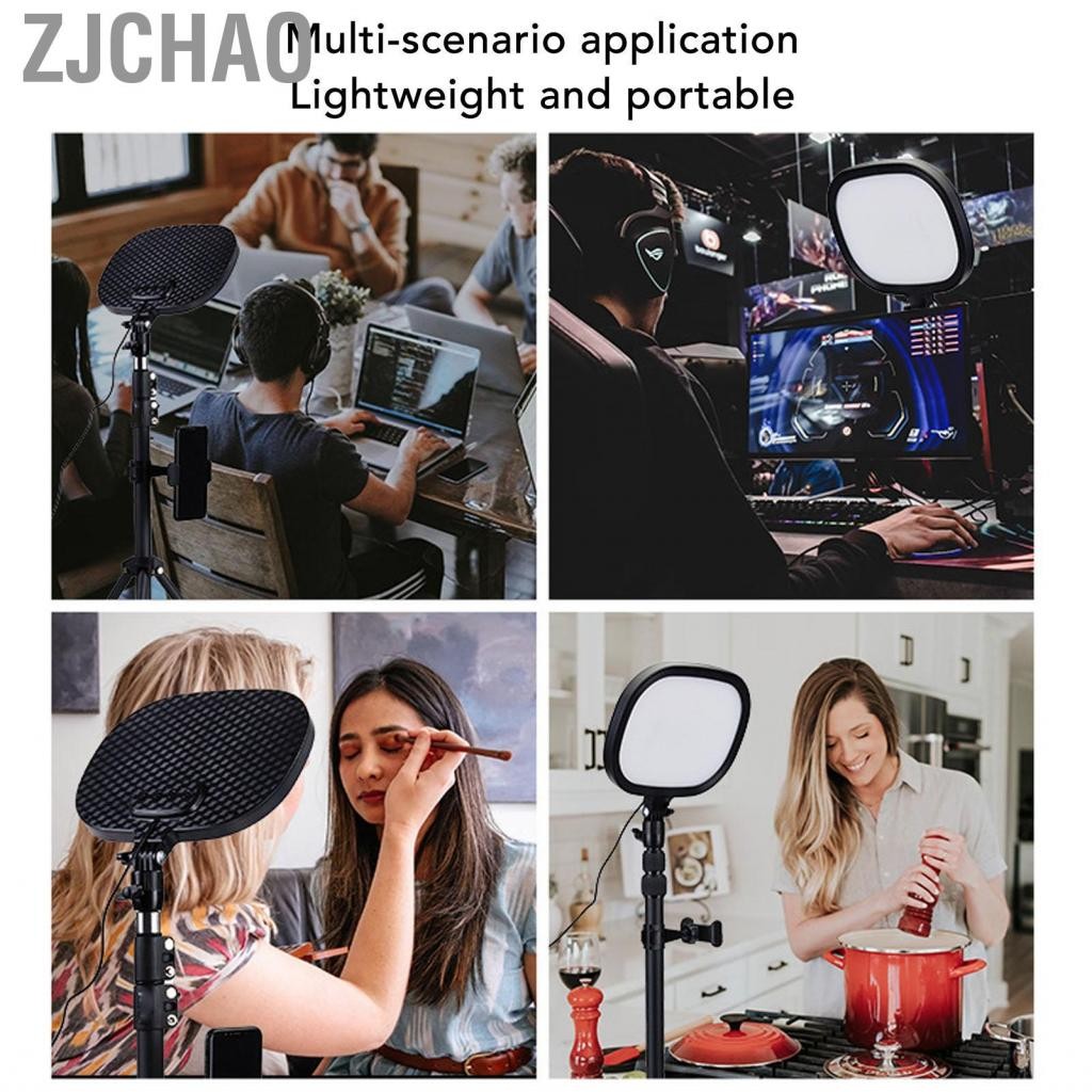 Zjchao Ánh sáng bảng điều khiển LED 9in 3000 đến 6500K Video máy ảnh chạy bằng máy bay di động để ghi lại nhiếp ảnh