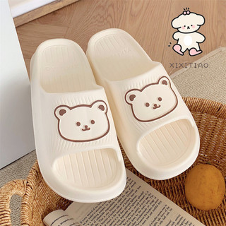Xixitiao Dép Hình Gấu Dễ Thương Dành Cho Nữ Kiểu Dáng Mùa Hè Mới Đế Mềm Eva