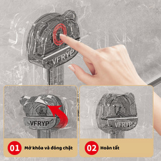 Giá Treo Khăn Nhà Tắm Cốc Hút Góc Tường Xoay 180 Độ, Thanh Treo Đa Năng Kèm Móc Tăng Giảm Chiều Dài NGÓI HOME - KNT03