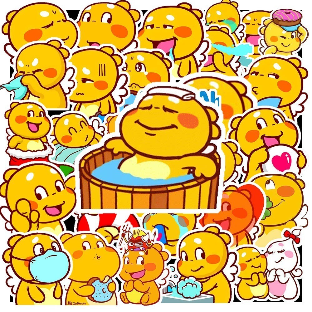 Hộp 50 Sticker Hình QOOBEE Decal Phản Quang 7 Màu Halogram Chống Nước - NSX Gì Cũng In | MS: 00047