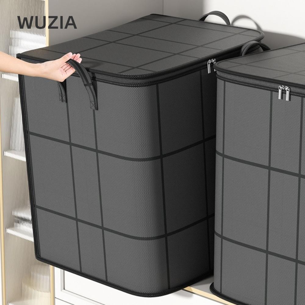 Hộp đựng quần áo WUZIA, Dung tích lớn có túi đựng chăn có tay cầm bền bỉ, Thùng đựng đồ đa chức năng chống nước có thể gập lại