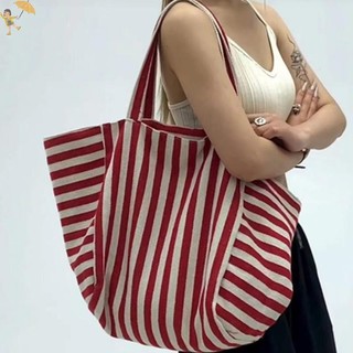 [Gou] Phiên Bản Hàn Quốc Túi Tote Dung Tích Lớn Túi Tote Sọc Thời Trang Mới Túi Đeo Vai VN