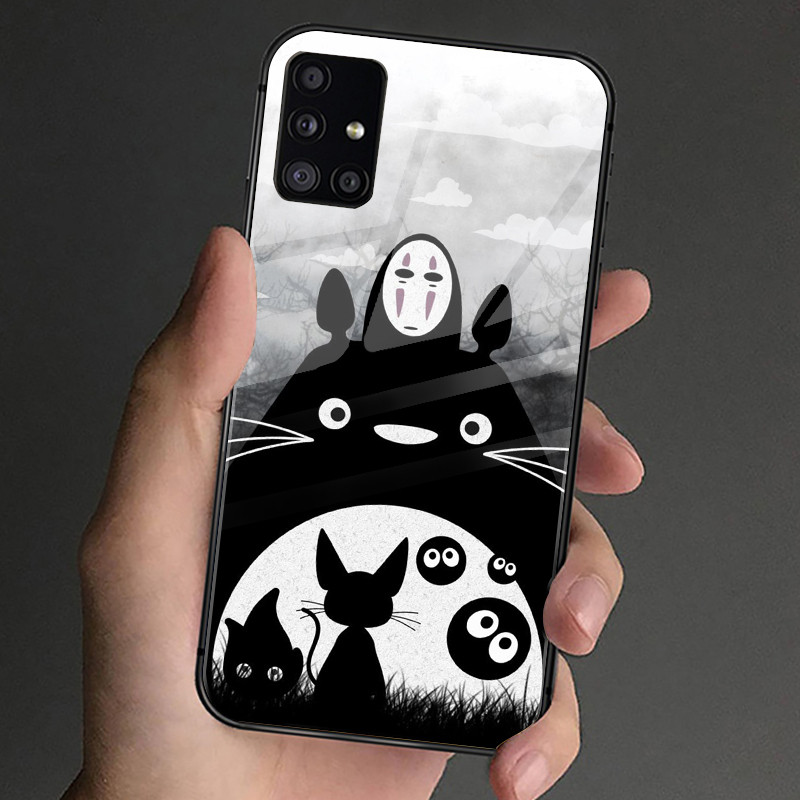 Ốp điện thoại kính cường lực My Neighbor Totoro 05 cho Samsung Galaxy S9 Plus S10 S10e S20 FE S20 Plus S21 S22 S23 S24 Ultra Cover