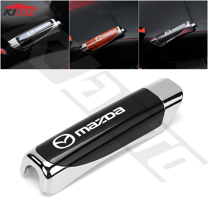 Vỏ phanh tay ô tô Mazda Sợi Carbon Bảo vệ phanh trang trí Phụ kiện phanh thể thao cho Mazda Cx 5 3 2 Cx 8 Cx 3 Cx 30 6 Bt 50 Mx 5 5 Rx8