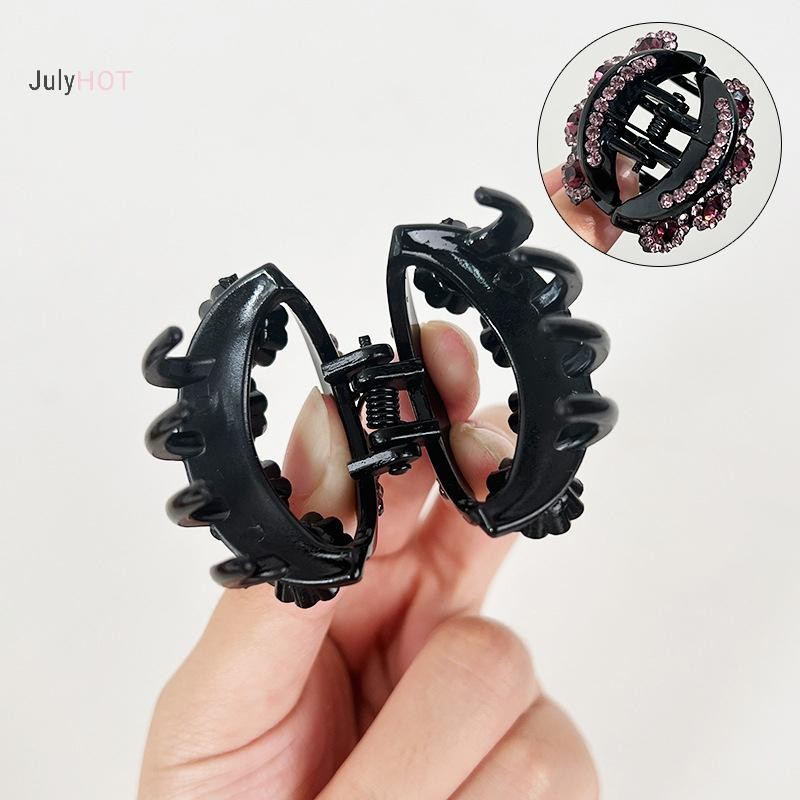 Julyhot Vintage Kim Cương Giả Hoa Vuốt Tóc Nữ Thời Trang Pha Lê Kẹp Tóc Kẹp Cua Đuôi Ngựa Barrette Bé Gái Phụ Kiện Tóc Massivedeals