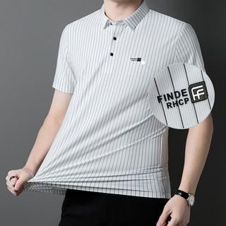 Áo polo mùa hè mới cho nam, áo thun co giãn nylon không đường may, phong cách công sở thoải mái, dáng rộng, đa năng, tay ngắn cho nam - DXPL