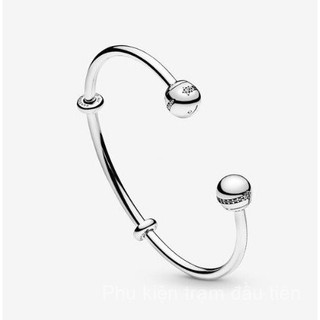 Hàng Spot [Phong Cách Mới 2024] Vòng Tay Mở Cổ Điển Panjia/925DIY Vòng Tay Nữ