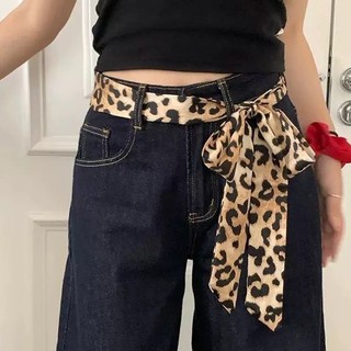 Khăn quàng cổ in họa tiết da báo Americana 100x4cm Polyester nhẹ, Phụ kiện thời trang đa năng dành cho nữ - Băng đô quấn dây đai tạo kiểu tóc mềm mại Cảm ứng mượt mà