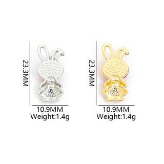 10 chiếc Bùa hợp kim thỏ dễ thương với khảm thủy tinh 9 màu, Bông tai vòng cổ sang trọng Móc khóa DIY Thắt nơ Bunny Mặt dây chuyền - Hoàn hảo cho lễ Phục sinh Trang trí treo tường tại nhà & tiệc