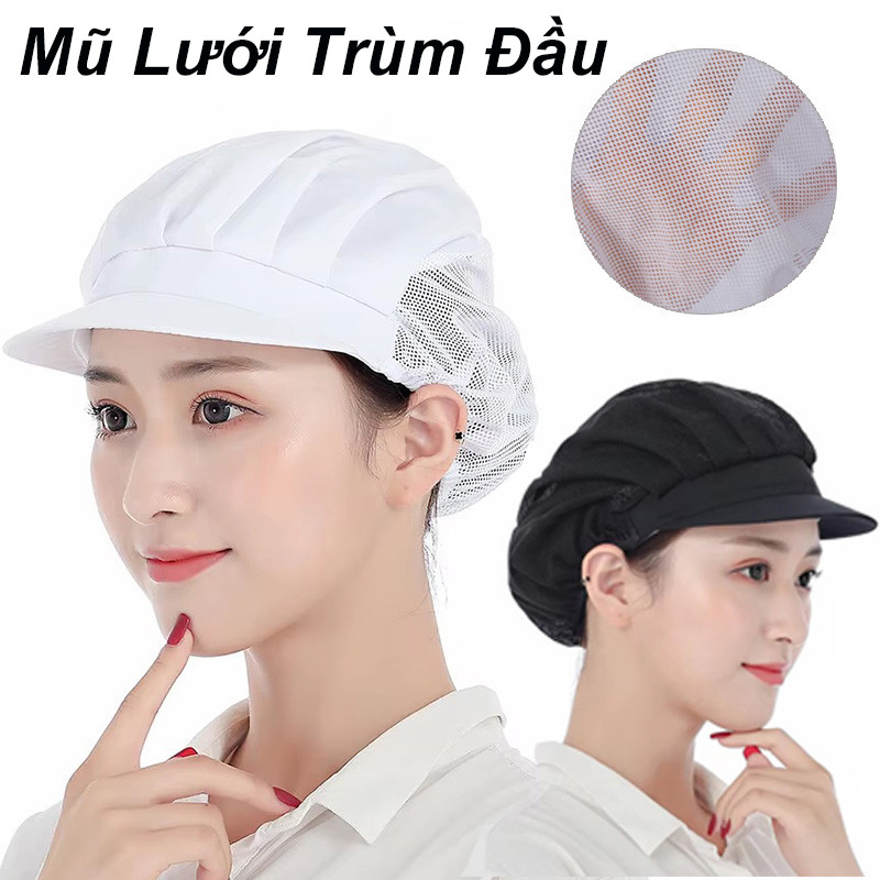 Nón vải lưới trùm tóc công nhân thực phẩm,Mũ trùm tóc y tế，Mũ Lưới Trùm Đầu, Nón Mũ Lưới Chùm Đầu
