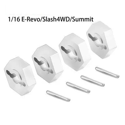 Kim loại 4mm Vành bánh xe Hex Drive Hex 12mm Adapter cho Trxs 1 / 16 E-Revo Slash 4WD