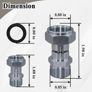 Khớp Chống Xoắn Dây Rửa Xe Cao Cấp - Chân Ren 22mm (INOX)