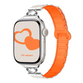 Love Three Silicone Magnetic Straps For Apple Watch Ultra 46/44/40/49/45/41/42/38/45mm iwatch Series Ultra/10/9/8/7/6/5/4/3/2/1