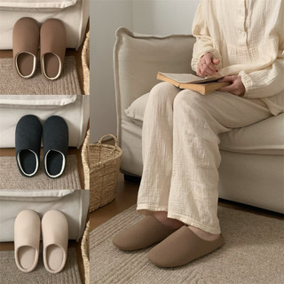 Xixitiao Tất Cả Năm Đa Năng Nam Nữ Sinh Đế Mềm Đơn Giản Tắt Tiếng Trong Nhà Vải Lanh Cotton Dép