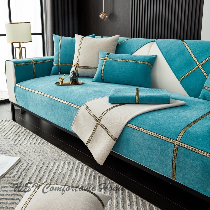 123 Đệm Sofa Cá Nhân Hình Chữ L Kết Hợp Đệm Sofa Đa Năng Đơn Giản Hiện Đại Chống Trơn Trượt Sofa Vỏ Đệm Vải