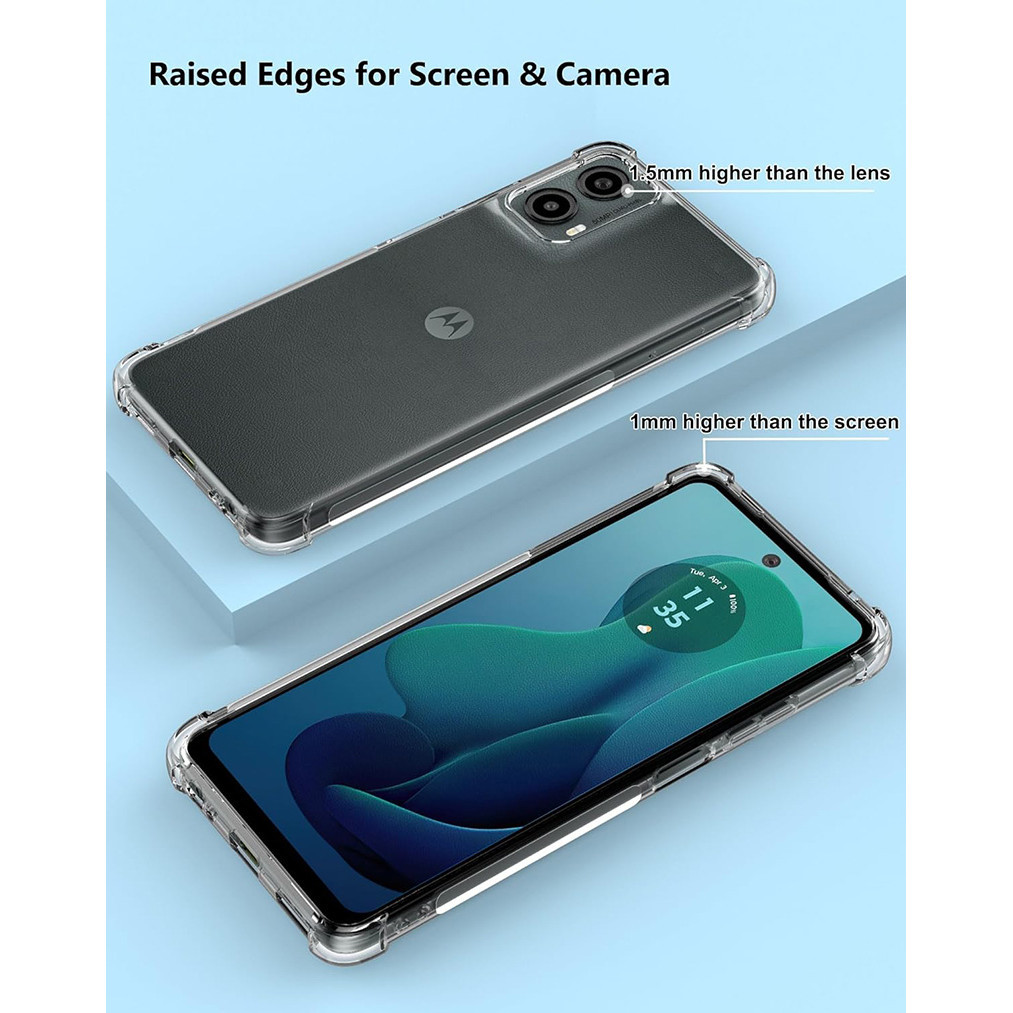Dành Cho Motorola Moto G 5G 2024 2023 2022 Vỏ Mềm Chống Sốc Pha Lê Gel Trong Suốt TPU Vỏ Chống Sốc